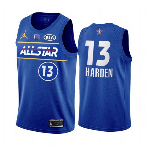 Men's 2021 All-Star #13 James Harden Blue NBA Eastern Conference Stitched Jersey